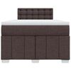vidaXL Boxspringbett mit Matratze Dunkelbraun 120x200 cm Stoff