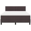 vidaXL Boxspringbett mit Matratze Dunkelbraun 140 x 190 cm Stoff