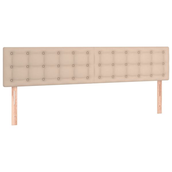 vidaXL Kopfteile 2 Stk. Cappuccino-Braun 90x5x78/88 cm Kunstleder