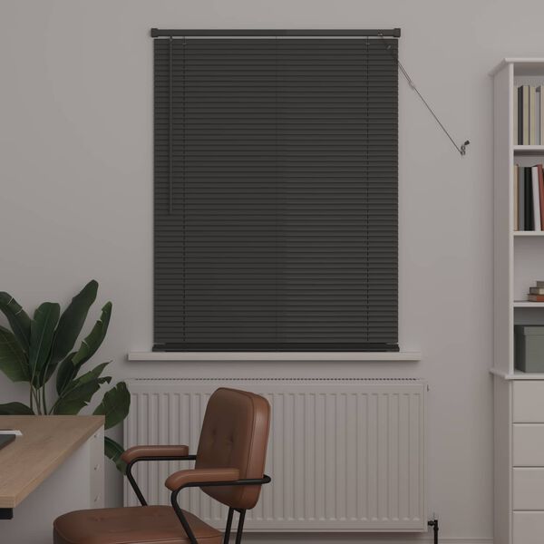vidaXL Venetianer Jalousie Verstellbar Silber Grau 150 x 90 cm PVC