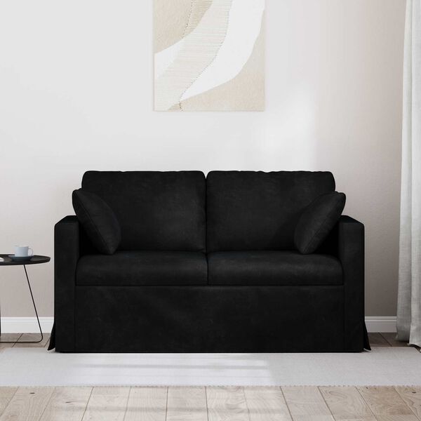 vidaXL Sofa Schwarz Gesamtabmessungen: 138 x 78 x 80 cm (B x T x H)