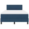 vidaXL Boxspringbett mit Matratze mit LED Blau 120 x 200 cm Stoff