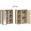vidaXL Bad-Wandschrank mit Spiegel Sonoma-Eiche 50x21x60 cm