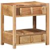 vidaXL Beistelltisch Braun 43 x 32 x 46 cm Massives upgecyceltes Holz