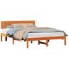 vidaXL Bettrahmen Wachsbraun 200 x 200 cm Massives Kiefernholz