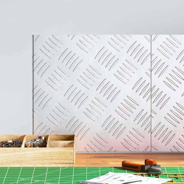 vidaXL Treppe Tritt Quadratisch 2 pcs Silber 30 x 30 cm Aluminium