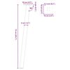 vidaXL Konsolentischbeine 4 Stk. Naturstahl 72 cm Stahl