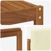 vidaXL Outdoor-Sofagarnitur 6 pcs Natur und Creme Massivholz Akazie