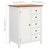 vidaXL Kleiderschrank 76x52x105 cm Eiche Massivholz