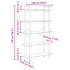 vidaXL B&uuml;cherregal Sonoma-Eiche 100 x 33,5 x 178 cm Holzwerkstoff