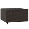 vidaXL 4-tlg. Garten-Lounge-Set mit Kissen Braun Poly Rattan