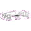 vidaXL Sofagarnituren 11 pcs Natur und Beige Massivholz Akazie