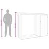 vidaXL Garten Brennholzlager Grau 245x98x159 cm Verzinkter Stahl