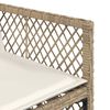 vidaXL 13-tlg. Garten-Essgruppe mit Kissen Beige Poly Rattan