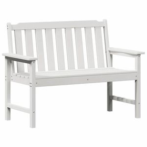 vidaXL Gartenbank Wei&szlig; 120 x 59 x 88 cm HDPE