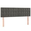 vidaXL Kopfteile Dunkelgrau 144x5x78/88 cm Samt