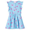 vidaXL Kinderkleid mit Kn&ouml;pfen &Auml;rmellos Blau 116