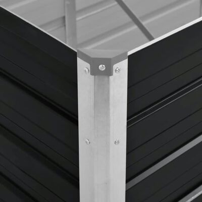 vidaXL Garten-Hochbeet Anthrazit 160 x 40 x 45 cm Verzinkter Stahl