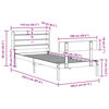vidaXL Massivholzbett ohne Matratze Wei&szlig; 100x200 cm Kiefernholz