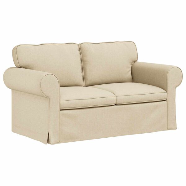 vidaXL Sofa Creme 155 x 82 x 80 cm Stoff
