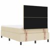 vidaXL Boxspringbett mit Matratze Creme 120 x 200 cm Stoff