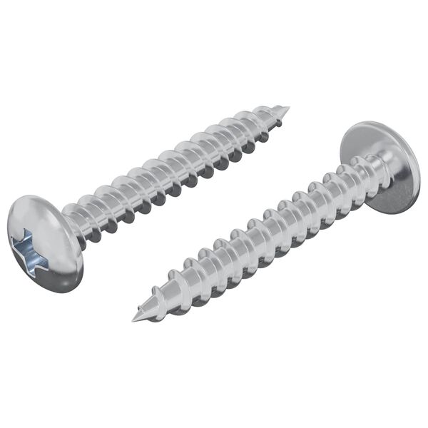 vidaXL Holzschraube 2 pcs Silber M4 x 28 mm Eisen