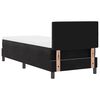 vidaXL LED Boxspringbett mit Matratze mit LED Schwarz 80 x 200 cm Samt