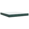vidaXL Boxspringbett mit Matratze Dunkelgr&uuml;n 180x200 cm Samt