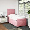 vidaXL Boxspringbett mit Matratze Rosa 90x200 cm Samt