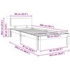 vidaXL Bettrahmen Wachsbraun 90 x 200 cm Massives Kiefernholz