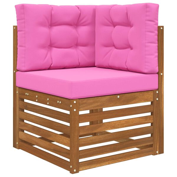 vidaXL Sofakissen f&uuml;r drau&szlig;en 3 pcs Rosa Polyester