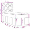 vidaXL Boxspringbett mit Matratze Hellgrau 90x190 cm Stoff