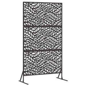 vidaXL Sichtschutz 100 x 50 x 180 cm Stahl Schwarz