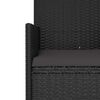 vidaXL 4-tlg. Garten-Lounge-Set mit Kissen Schwarz Poly Rattan