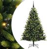 vidaXL K&uuml;nstlicher Klapp-Weihnachtsbaum mit 300 LEDs Gr&uuml;n 180 cm