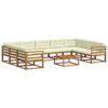 vidaXL Outdoor-Sofagarnitur 10 Stk. Natur und Creme
