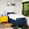 vidaXL Boxspringbett mit Matratze Blau 100x200 cm Stoff
