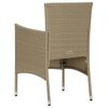 vidaXL Garten-Essstühle 4 Stk. Poly Rattan Beige