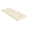 vidaXL Gartenstuhlauflagen f&uuml;r Hochlehner 4Stk. Creme 120x50x2cm Stoff