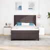 vidaXL Boxspringbett mit Matratze Dunkelbraun 140 x 190 cm Stoff