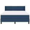 vidaXL Boxspringbett mit Matratze Blau 200 x 140 cm Polyester