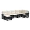 vidaXL Gartensofa-set 7 stk. 7-Sitzer Schwarz Poly-Rattan