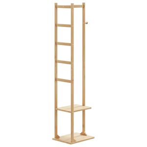 vidaXL Kleiderst&auml;nder mit Haken und Ablagen 38,5x30x156 cm Bambus