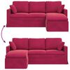 vidaXL Sofa Weinrot Gesamtabmessungen: 198 x 134 x 80 cm (B x T x H)