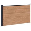 vidaXL Zaunelement WPC und Aluminium Braun
