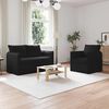 vidaXL Sofa Set 2 pcs Schwarz 196 x 82 x 85 cm Stoff