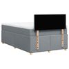 vidaXL Boxspringbett mit Matratze Hellgrau 120x190 cm Stoff