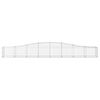 vidaXL Gabionen mit Hochbogen 7 Stk. 400x50x40/60cm Verzinktes Eisen
