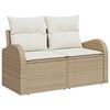 vidaXL Gartensofa-set mit Kissen 8 pcs Beige und Wei&szlig; Poly-Rattan