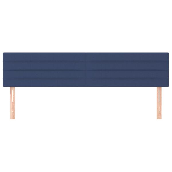 vidaXL Kopfteile 2 Stk. Blau 90x5x78/88 cm Stoff